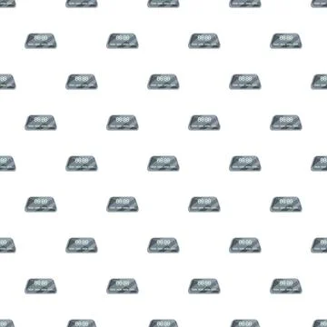 Digital alarm clock pattern showing time concept Stock Illustration