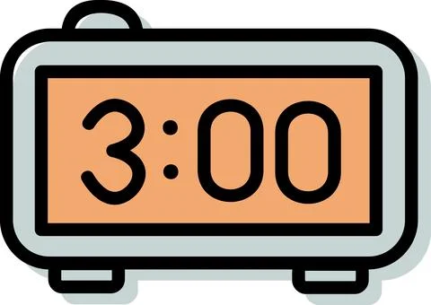 Digital alarm clock time display icon Stock-Illustration