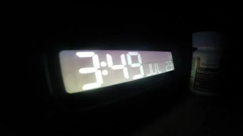 Digital Alarm Clock Time Lapse Stock Footage