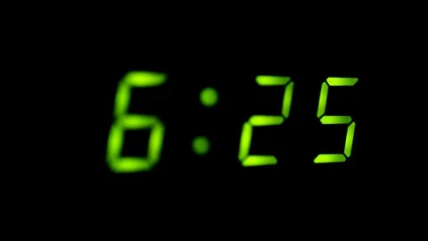Digital alarm clock timelapse 3 Stock Footage 129535050