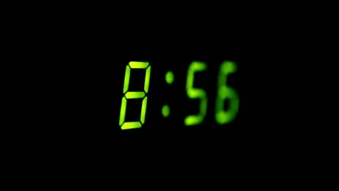 Digital alarm clock timelapse Stock Footage 129535052