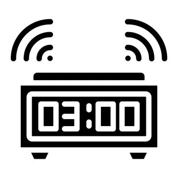 Digital alarm clock Vector Icon Design Illustration Stock Illustration