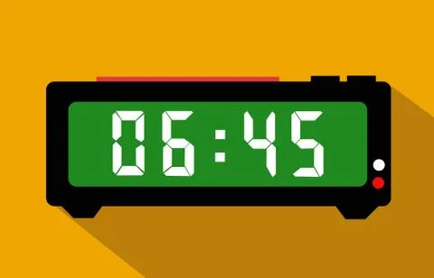 Digital alarm clock vector Stock Illustration