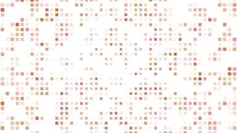 Digital Alert Blinking Square Grid 4K Loop Red On White Video stock 332879409