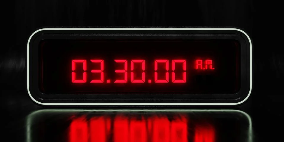 Digital allarm clock Illustrazione stock