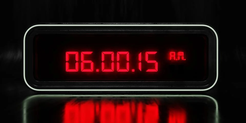 Digital allarm clock Illustrazione stock