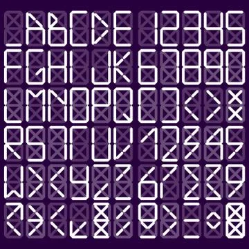 Digital alphabet イラスト素材