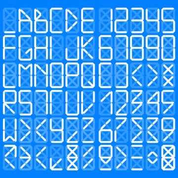 Digital alphabet イラスト素材