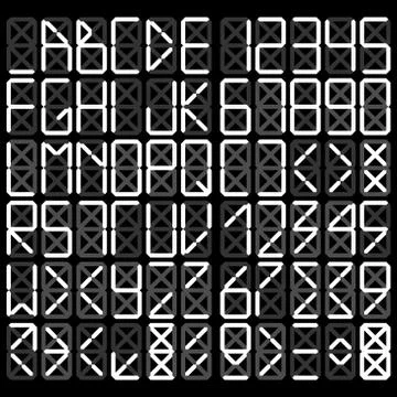 Digital alphabet Stock Illustration