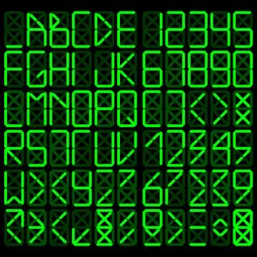 Digital alphabet Stock Illustration