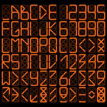 Digital alphabet Stock Illustration