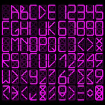 Digital alphabet Stock Illustration