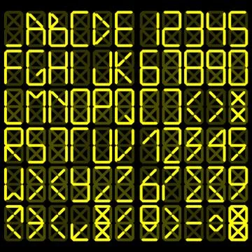 Digital alphabet イラスト素材