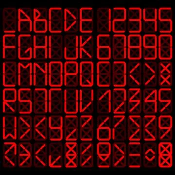Digital alphabet Stock Illustration