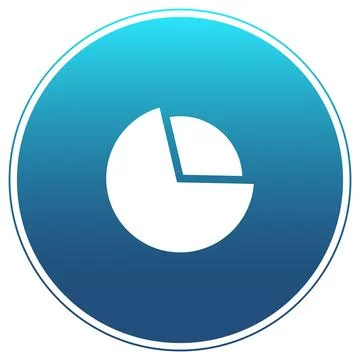 Digital Analytics Icon: Vector pie chart in a circle Stock Illustration
