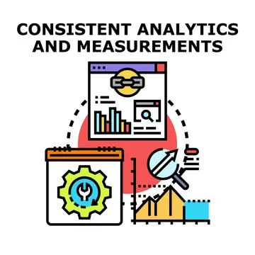 Digital analytics measuring data for business improvement Stock Illustration