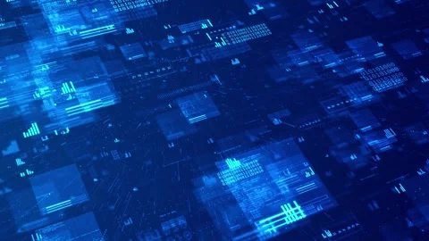 Digital Analytics Network With Coding Panels and Business Data Stock Footage 341358308