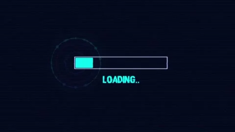 Digital Analyzing Loading bar with noise and blue futuristic effect. Stock Footage 140276321