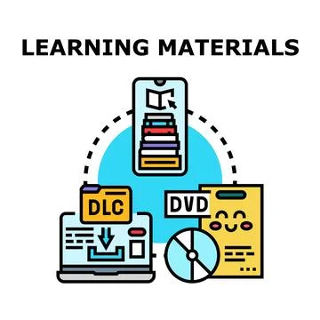 Digital and educational materials for modern learning concept Stock Illustration