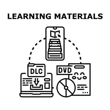 Digital and educational materials for modern learning concept Stock Illustration
