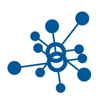 Digital and molecular network connection icon and vectro logo イラスト素材