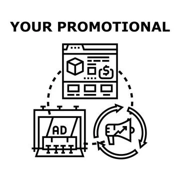 Digital and offline promotion vector illustration concept Stock Illustration