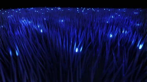 Digital Anemone like with glowing in cyberspace Stock Footage 220172077