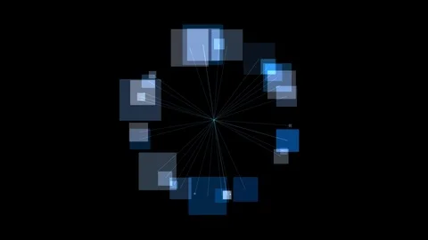 Digital Animated defocused squares floating around 스톡 동영상 86813587