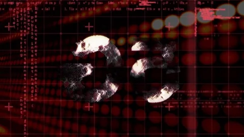 Digital animation of 5g text rotating against programming language and grid Stock Footage 327062914