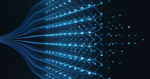 Digital Animation AI Connectivity Lines Stock Footage 319992615