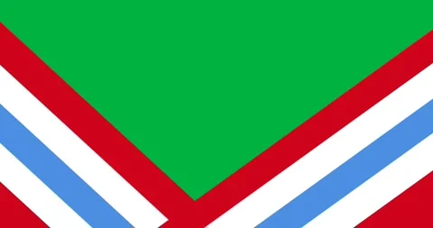 Digital animation of american flag pattern design stripes against black Stock Footage 325420669