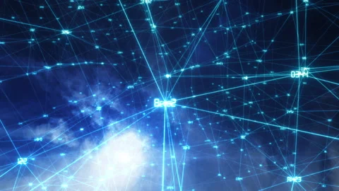 Digital animation on the background of clouds on the theme of technology Stock Footage 201526224