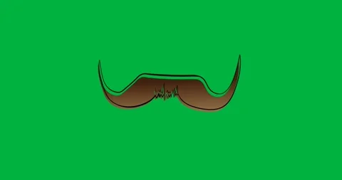Digital animation of beard icon against black background Stock Footage 318942062