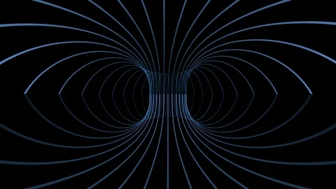 Digital animation of bent lines turning around in dark space 스톡 동영상 86818659