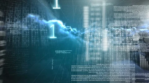 Digital animation of binary code technology 4k Stock Footage 98898038