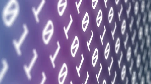 Digital animation of binary coding data processing against purple and blue Stock Footage 312610041