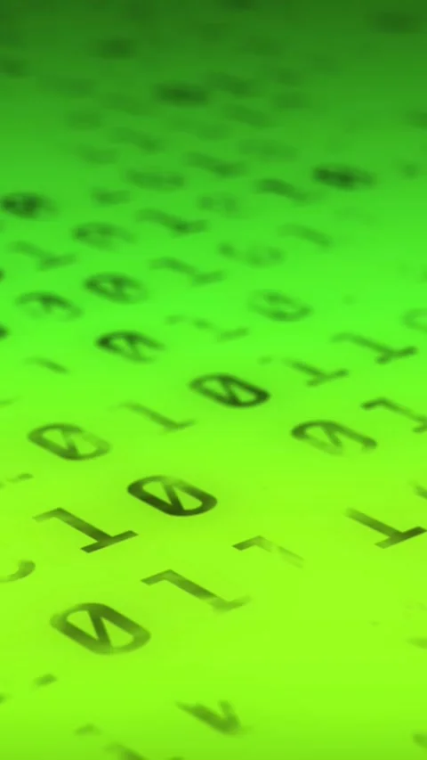 Digital animation of binary coding data processing against neon green background 스톡 동영상 343610428