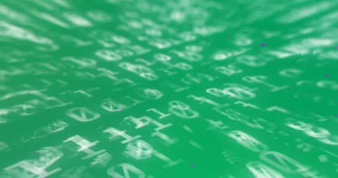 Digital animation of binary coding data processing against purple background Stock Footage 347297850