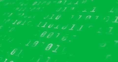 Digital animation of binary coding data processing against black background Stock Footage 347297857