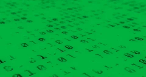 Digital animation of binary coding data processing against white background Stock Footage 347308197