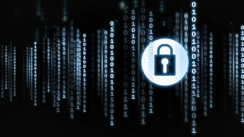 Digital animation of binary technology code 4k Stock Footage 98900060