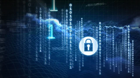 Digital animation of binary technology code 4k Video stock 98902883