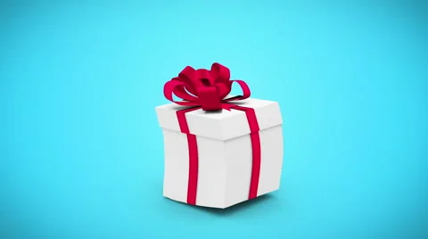 Digital animation of birthday gift exploding Vídeos de archivo 51838536