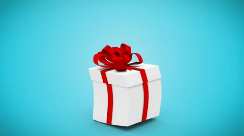 Digital animation of birthday gift exploding and revealing heart Stock Footage 51838703
