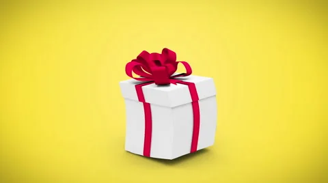 Digital animation of birthday gift exploding Vídeos de archivo 52002756