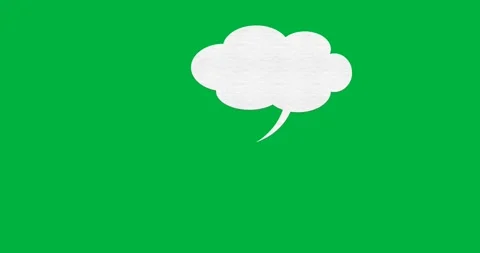 Digital animation of blank speech bubble floating against black background Stock Footage 319000020