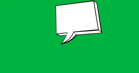 Digital animation of blank speech bubble floating against black background Stock Footage 319000031