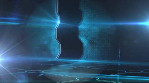 Digital animation of blue spots of light... | Stock Video | Pond5