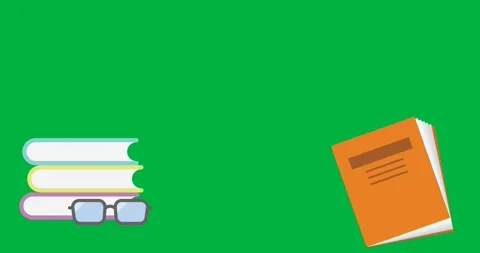 Digital animation of book and stack of books icons against black background Stock Footage 325566187