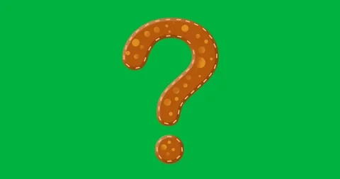 Digital animation of brown question mark symbol against black background Video stock 318570391